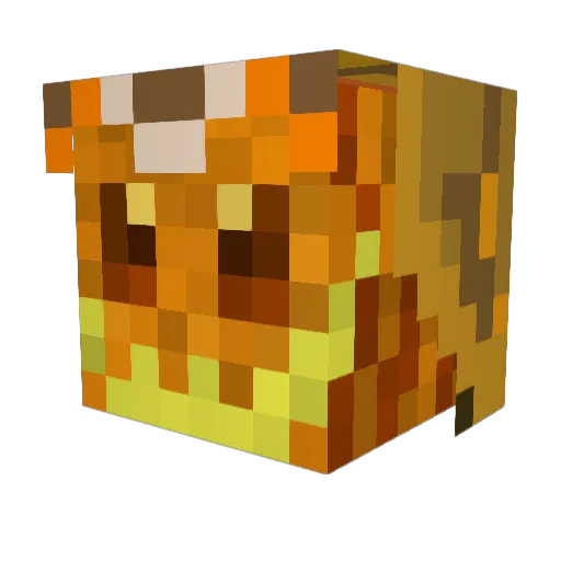 PumpkinGman Minecraft avatar head, 3D render