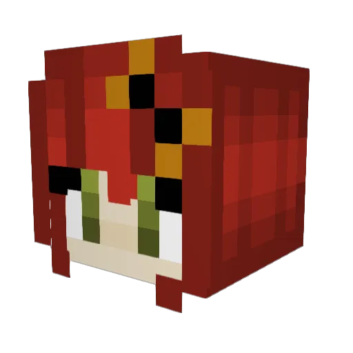 PumpkinHead814 Minecraft avatar head, 3D render