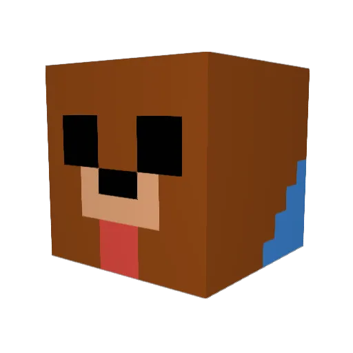 PumpkinPanda053 Minecraft avatar head, 3D render