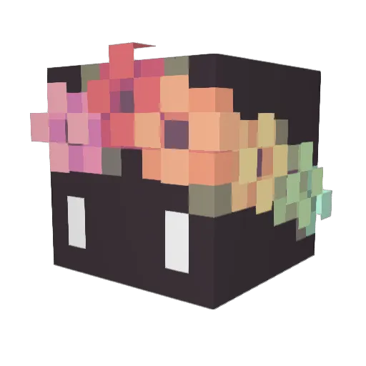 PumpkinSauce_ Minecraft avatar head, 3D render