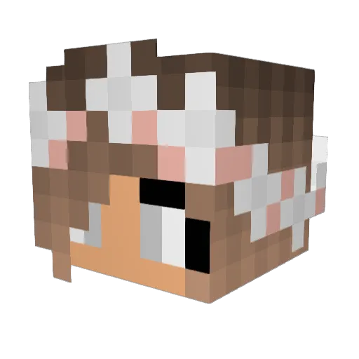 Pumpkin_03 Minecraft avatar head, 3D render