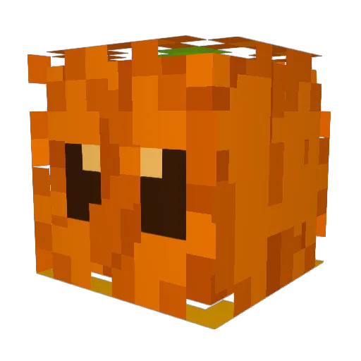 Pumpkin_GolemKid Minecraft avatar head, 3D render