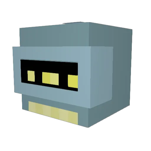 Pumpkin_Hallo Minecraft avatar head, 3D render