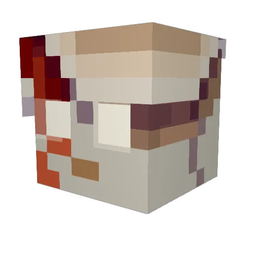 Pumpkin_girl Minecraft avatar head, 3D render