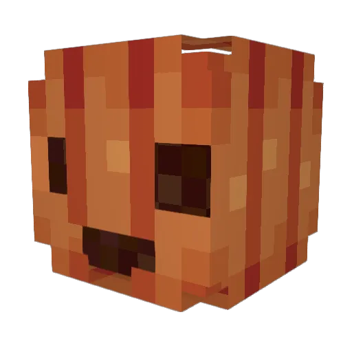 Pumpkinboat Minecraft avatar head, 3D render