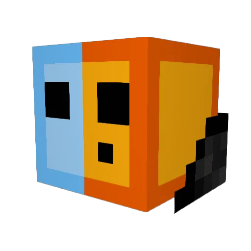 Pumpkinduke Minecraft avatar head, 3D render