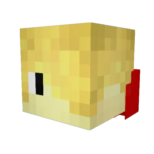 Pumpkinfan Minecraft avatar head, 3D render