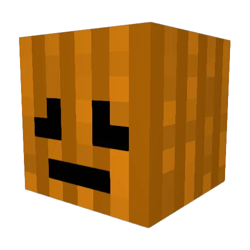 PumpkingOP Minecraft avatar head, 3D render