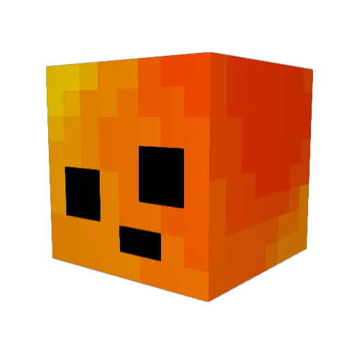 PumpkingSmile Minecraft avatar head, 3D render
