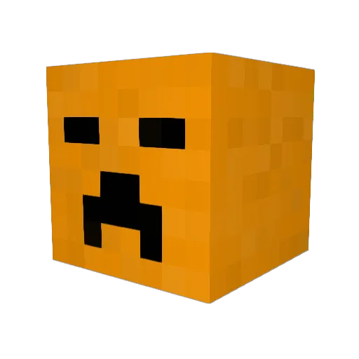 Pumpkinhead321 Minecraft avatar head, 3D render