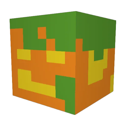 Pumpkinheads Minecraft avatar head, 3D render