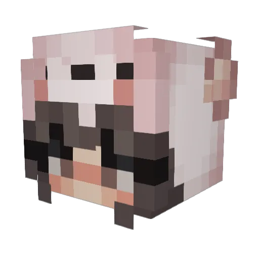 PumpkinsGirl Minecraft avatar head, 3D render