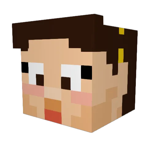 Pumpurrnickel Minecraft avatar head, 3D render