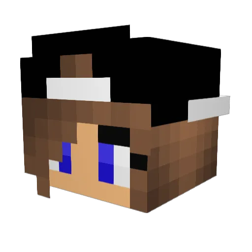 Pumzel Minecraft avatar head, 3D render