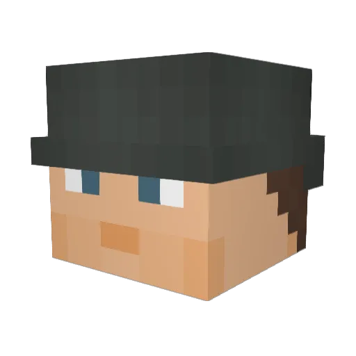 PunKid21 Minecraft avatar head, 3D render
