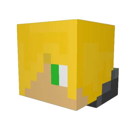 Punaholand Minecraft avatar head, 3D render