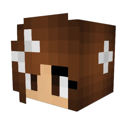Punaporo Minecraft avatar head, 3D render