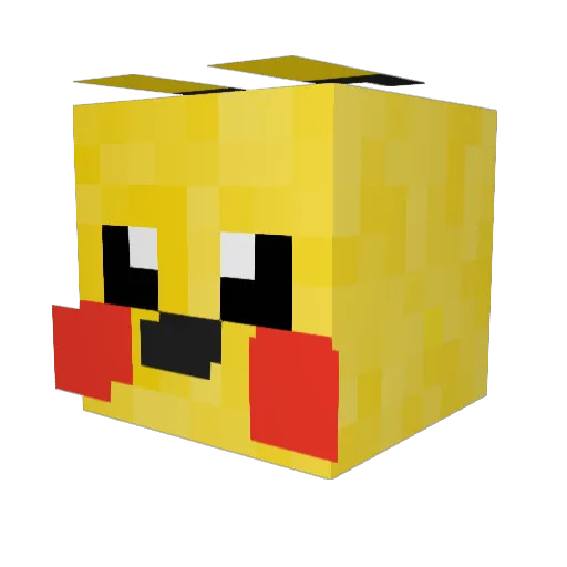 PunchLaura Minecraft avatar head, 3D render