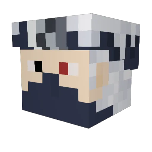 Punchet Minecraft avatar head, 3D render