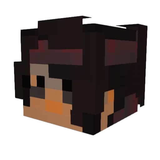 Punchiato Minecraft avatar head, 3D render