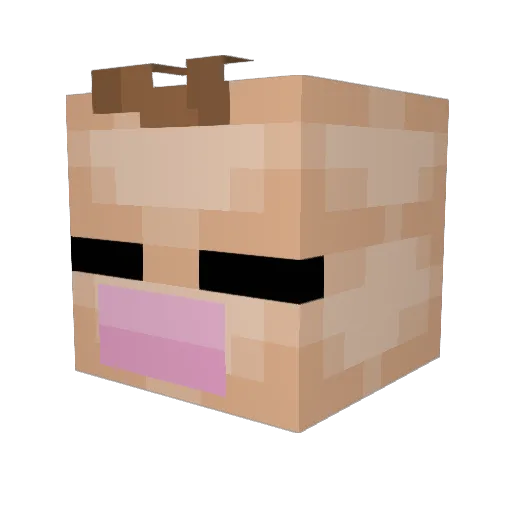 Punchul Minecraft avatar head, 3D render