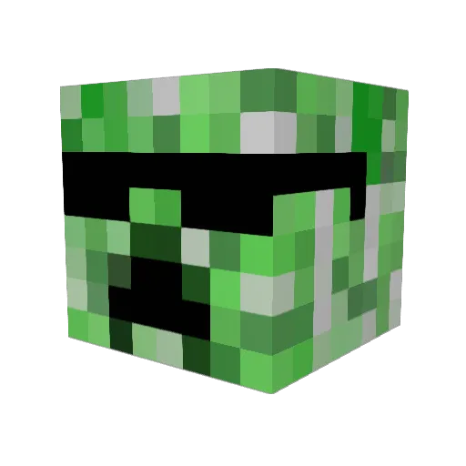 Punckcho Minecraft avatar head, 3D render