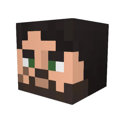 Puncvke Minecraft avatar head, 3D render