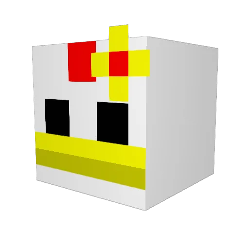 Pungdal Minecraft avatar head, 3D render
