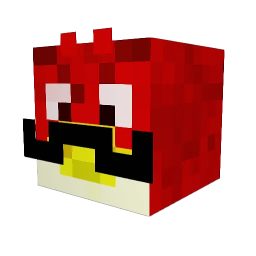 Punhetossauro_ Minecraft avatar head, 3D render