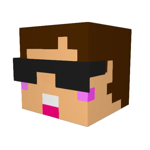 Punia7 Minecraft avatar head, 3D render