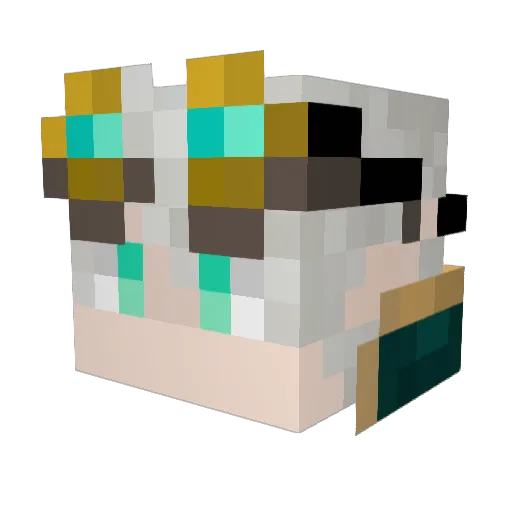 PunishAir04 Minecraft avatar head, 3D render