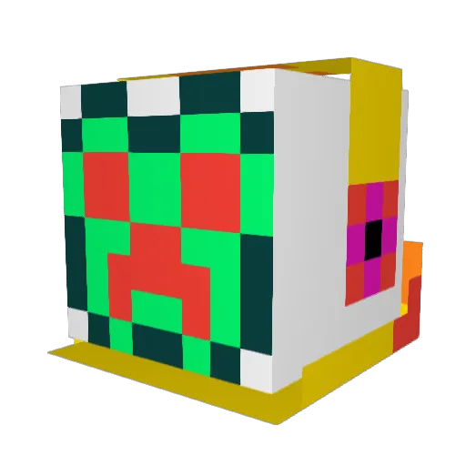PunishedMink Minecraft avatar head, 3D render