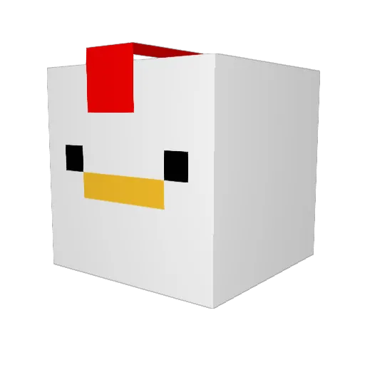PunkApe Minecraft avatar head, 3D render
