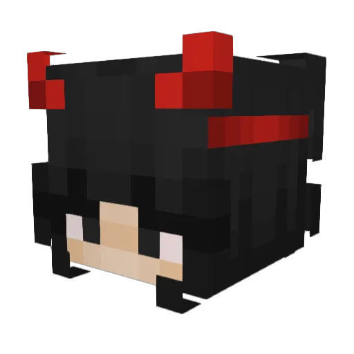 PunkFoxie Minecraft avatar head, 3D render
