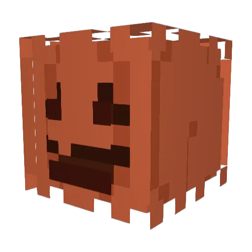 PunkPixye Minecraft avatar head, 3D render