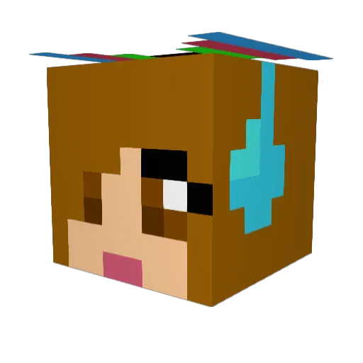 PunkStatik Minecraft avatar head, 3D render