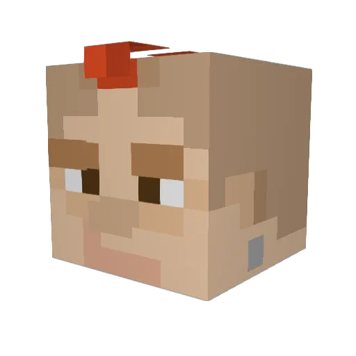 Punk_A_Chi1 Minecraft avatar head, 3D render
