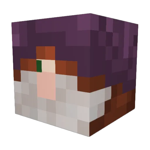 Punk_system Minecraft avatar head, 3D render