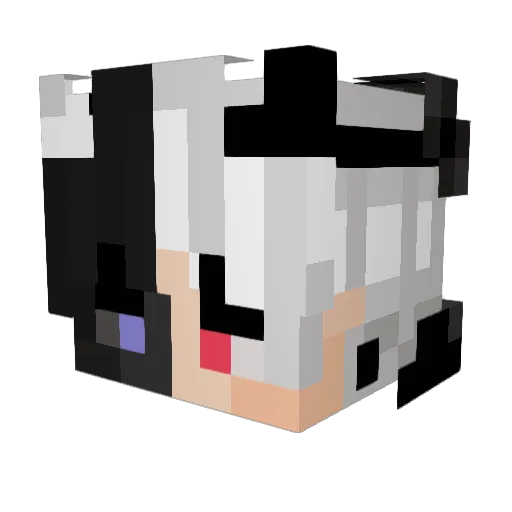 Punkami Minecraft avatar head, 3D render