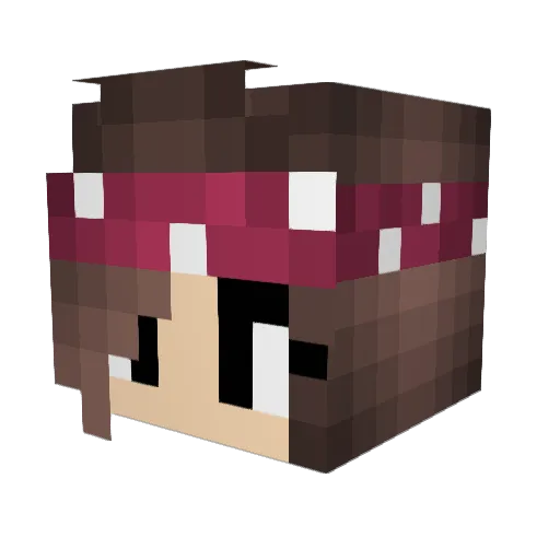 Punkgirl77 Minecraft avatar head, 3D render