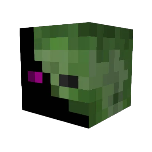 Punki24 Minecraft avatar head, 3D render