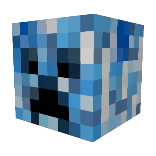 Punkinou Minecraft avatar head, 3D render
