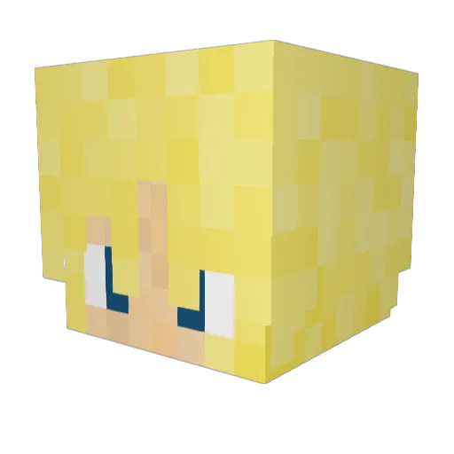 Punkirvana Minecraft avatar head, 3D render