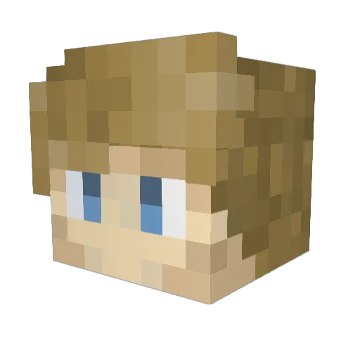 Punku_ Minecraft avatar head, 3D render
