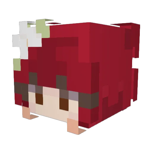 PunkyBrewsky Minecraft avatar head, 3D render