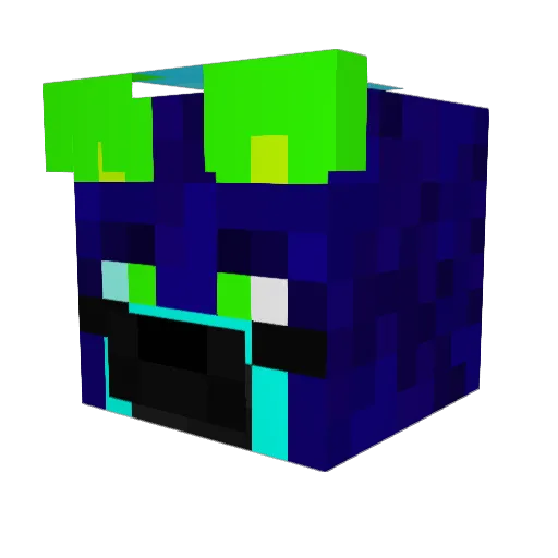PunkyCrazyShep Minecraft avatar head, 3D render