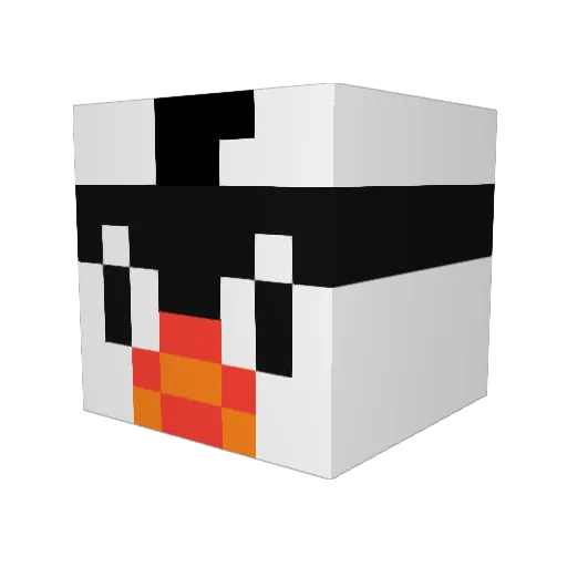 Punnat3e_ Minecraft avatar head, 3D render