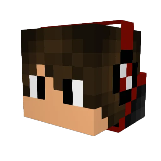 Punnchan Minecraft avatar head, 3D render