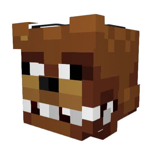 Punnkinface Minecraft avatar head, 3D render