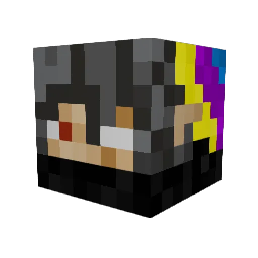 PunnyPlace Minecraft avatar head, 3D render